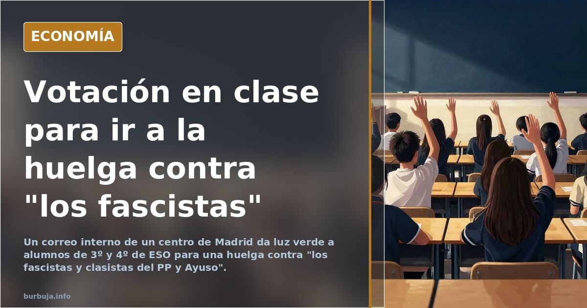 Un centro de Madrid avala una 'huelga' de alumnos contra el PP