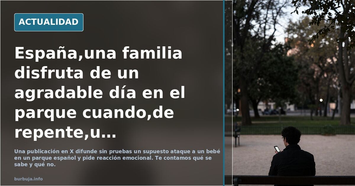 Inmigrante agrede a un bebé en un parque: ¿qué está pasando?