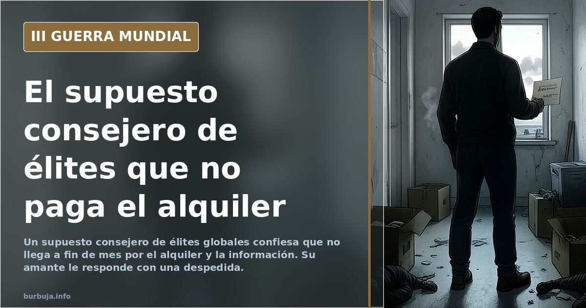 El consejero de las élites que no llega a fin de mes