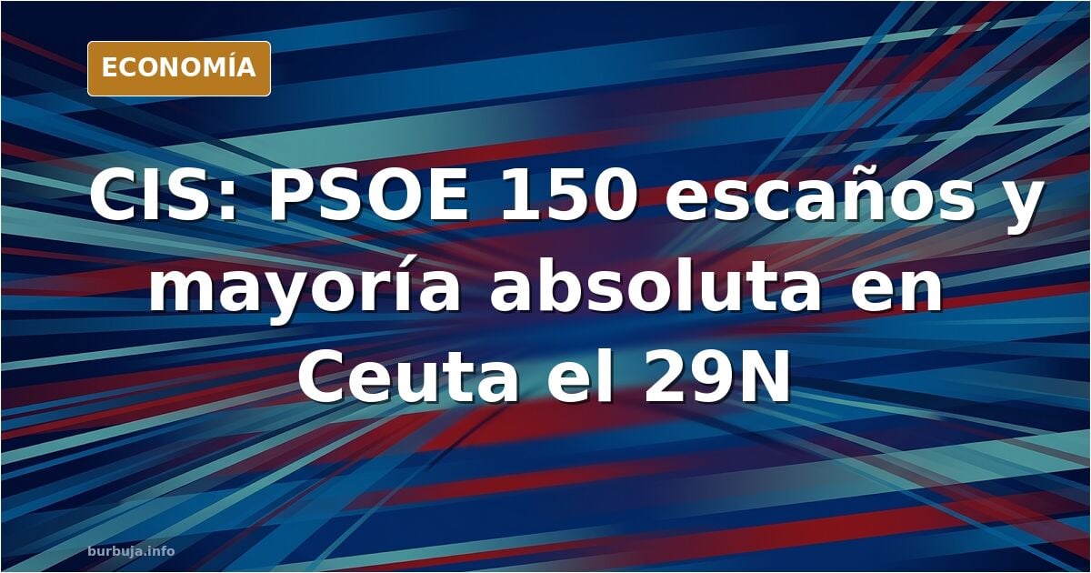 Mayoría absoluta del PSOE en CEUTA según Tezanos en el 29N: Mucha patria pero si dependes de subsidios y erario público....
