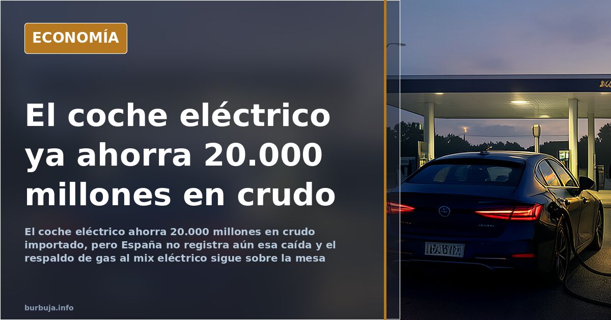 Coches eléctricos: 20.000 millones menos en petróleo importado