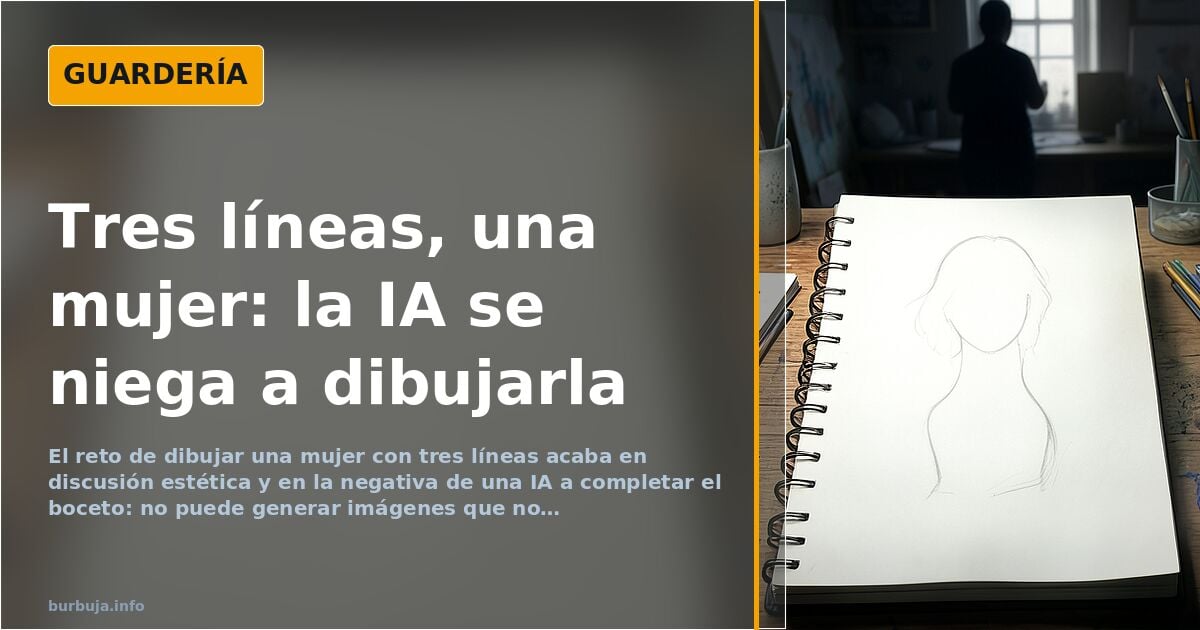 Un forero pide a una IA dibujar una mujer con 3 líneas y la IA se niega