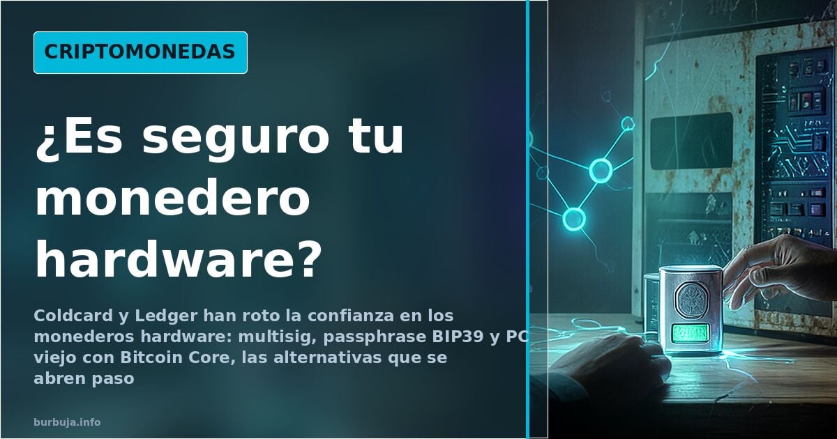 La autocustodia de bitcoin entra en crisis tras los fallos de Coldcard y Ledger