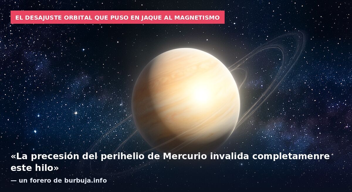 El desajuste orbital que puso en jaque al magnetismo: «La precesión del perihelio de Mercurio invalida completamenre este hilo» — un forero de burbuja.info