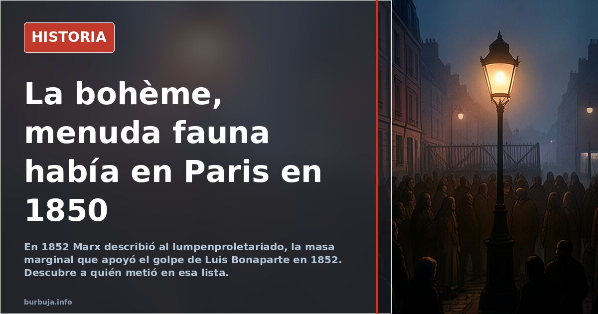 La bohème, menuda fauna había en Paris en 1850