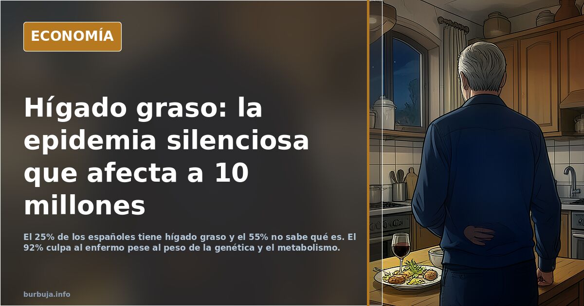 Hígado graso: 1 de cada 4 españoles lo tiene y la mitad no lo sabe