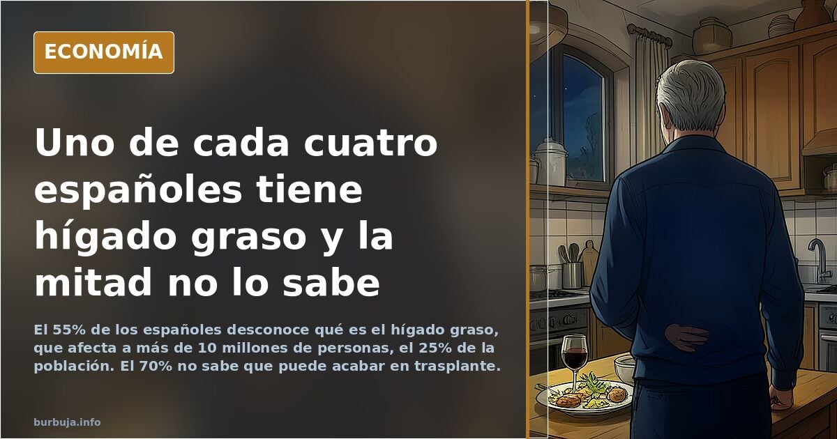 La epidemia de la que nadie habla: hígado graso, 1 de cada 4 españoles.
