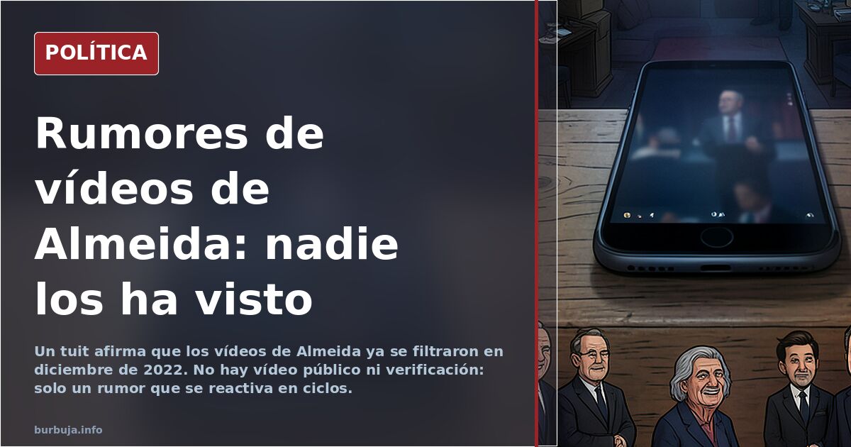 Ilustración editorial de un político español ante un atril con micrófonos y una pantalla de vídeo apagada detrás