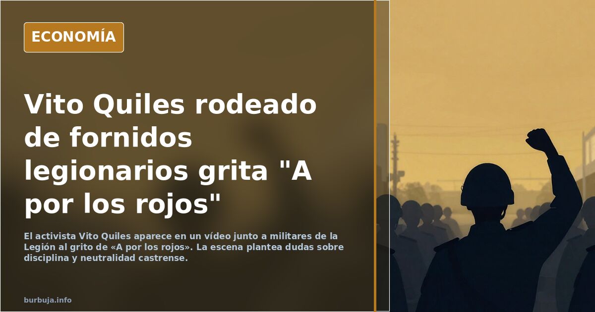 Vito Quiles rodeado de fornidos legionarios grita "A por los rojos"