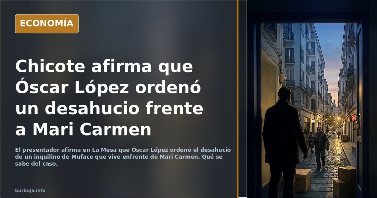 Chicote suelta otra bomba: Óscar López y el desahucio de Mari Carmen