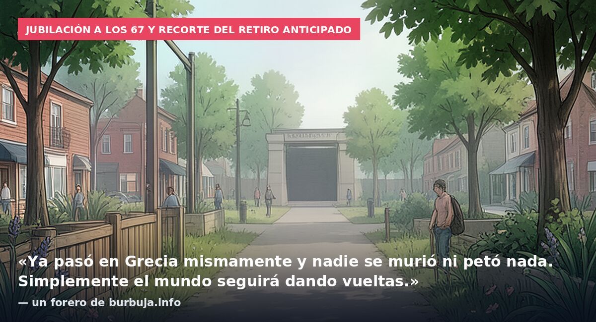 Jubilación a los 67 y recorte del retiro anticipado: «Ya pasó en Grecia mismamente y nadie se murió ni petó nada. Simplemente el mundo seguirá dando vueltas.» — un forero de burbuja.info