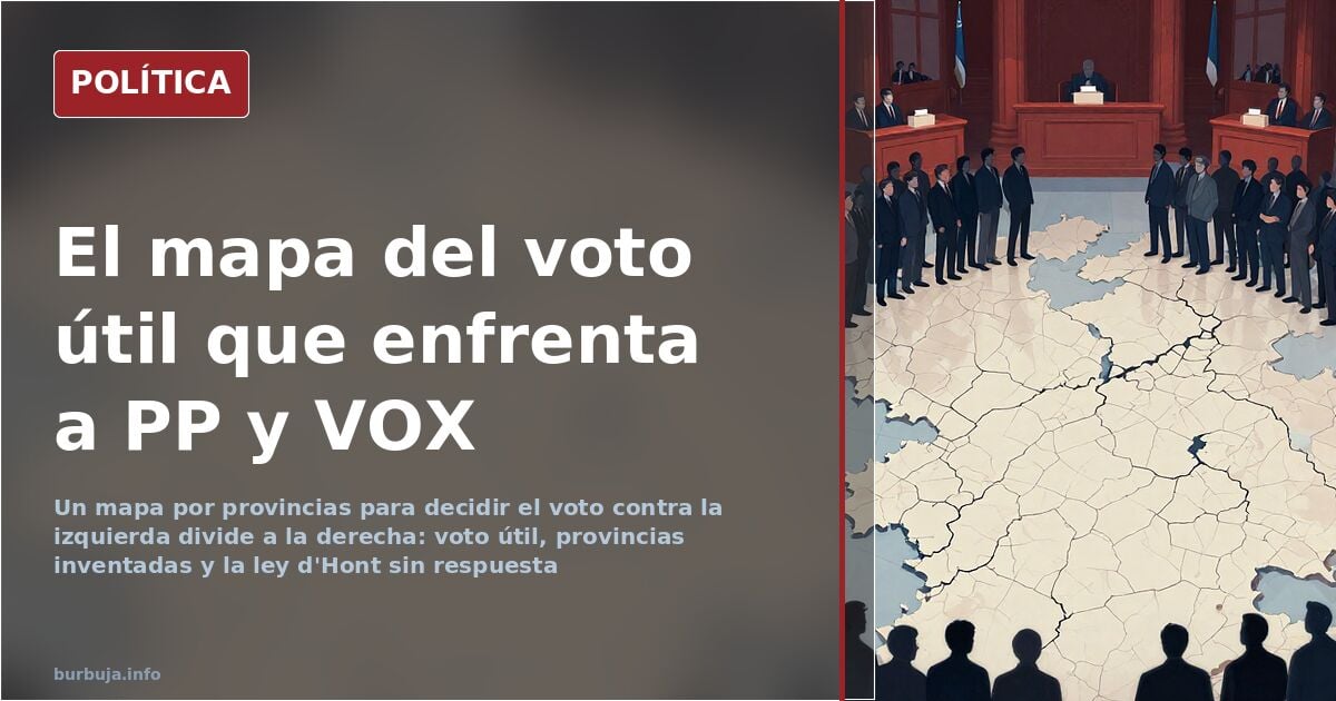 El mapa del voto útil por provincia que divide a la derecha