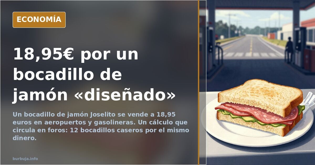 Joselito Ham Sandwich Priced at 18.95 Euros: The Calculation That Exposes It