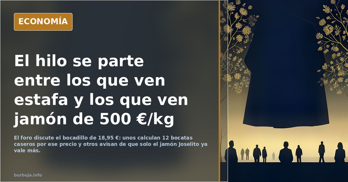 19 euros por un bocadillo de jamón de Dabiz Muñoz, ¿lo veis normal?