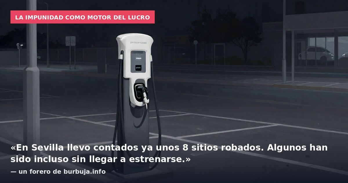 Emprendedores y cobre: robos en cargadores de coches eléctricos
