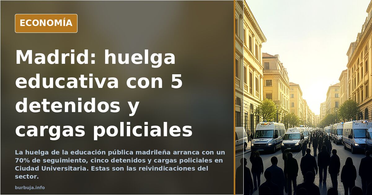 La policia de Madrid ataca y pega al profesorado que se manifestaba pacificamente >:(