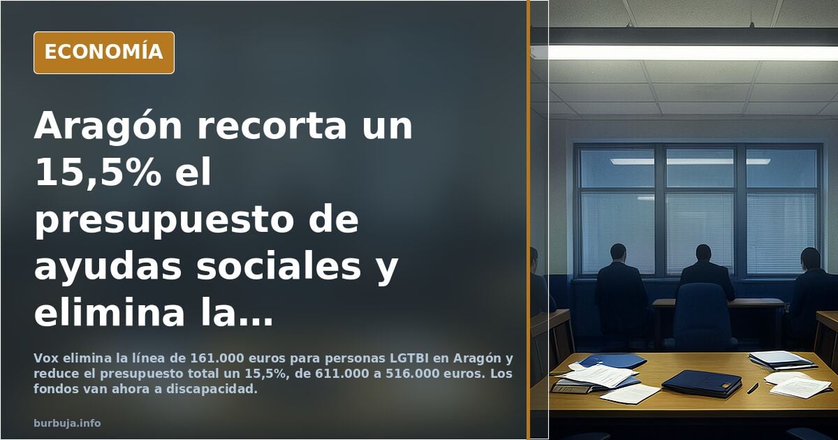 Vox elimina ayudas específicas para personas LGTBIQ+ y sus familias en Aragón