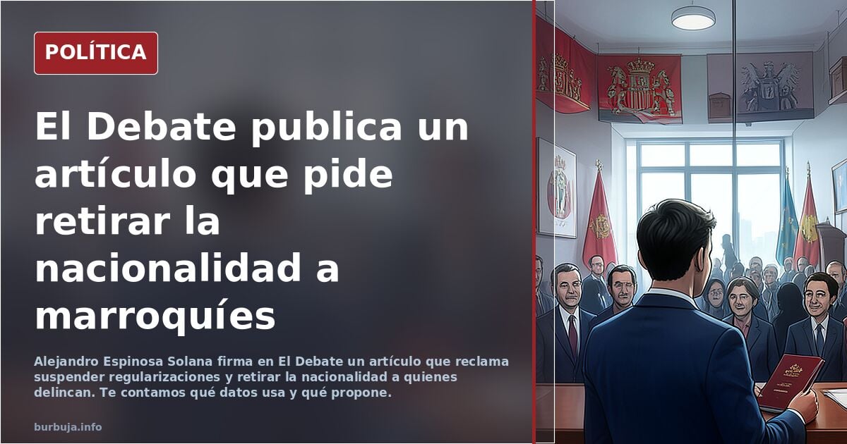 Hemos metido al enemigo en casa y le damos nuestra nacionalidad (Alejandro Espinosa Solana en El Debate)