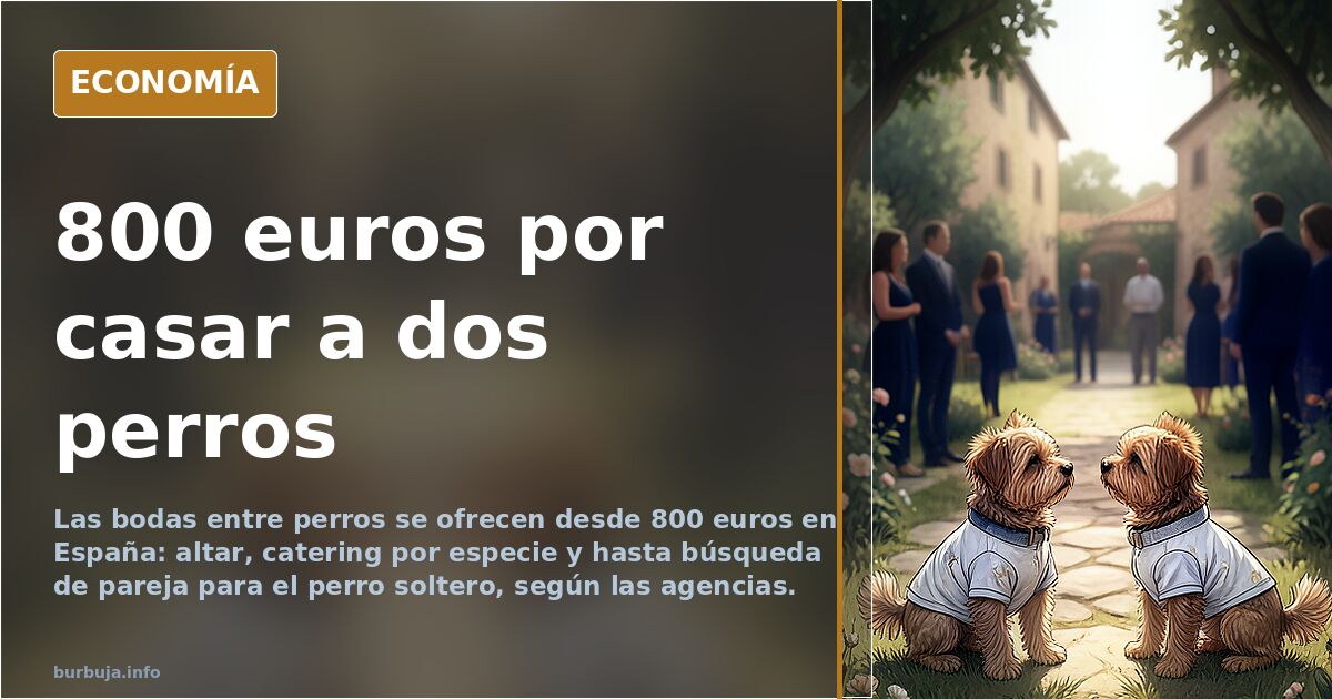 Bodas de perros en España: 800 euros por casar a dos mascotas