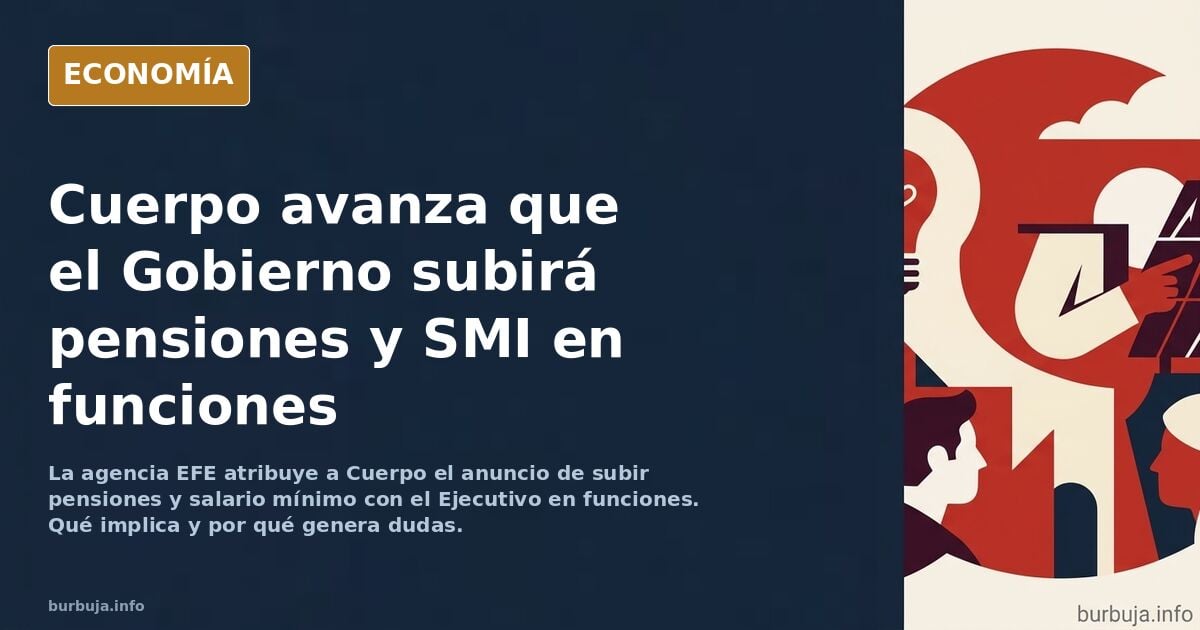 A por la mayoria absoluta va el perro, #ÚLTIMAHORA | Cuerpo avanza que el Gobierno subirá las pensiones y el salario mínimo aún estando en funciones.