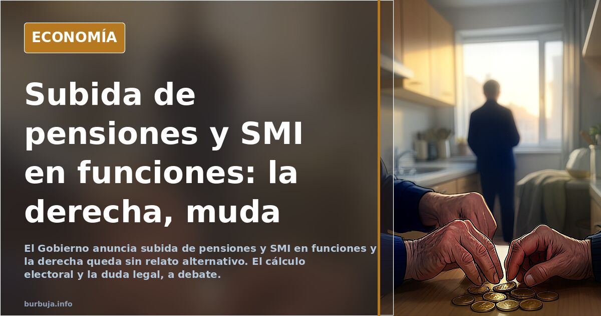 El Gobierno sube pensiones y SMI en funciones y la derecha se queda sin relato