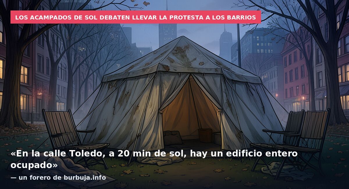 Los acampados de Sol por la vivienda empiezan a plantear la "desacampada"