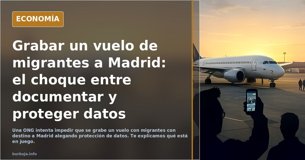 ONG intenta impedir grabar un vuelo con inmigrantes a Madrid