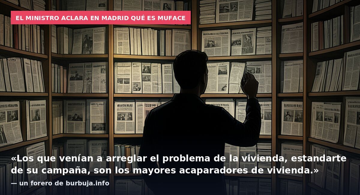 El ministro aclara en Madrid qué es Muface: «Los que venían a arreglar el problema de la vivienda, estandarte de su campaña, son los mayores acaparadores de vivienda.» — un forero de burbuja.info
