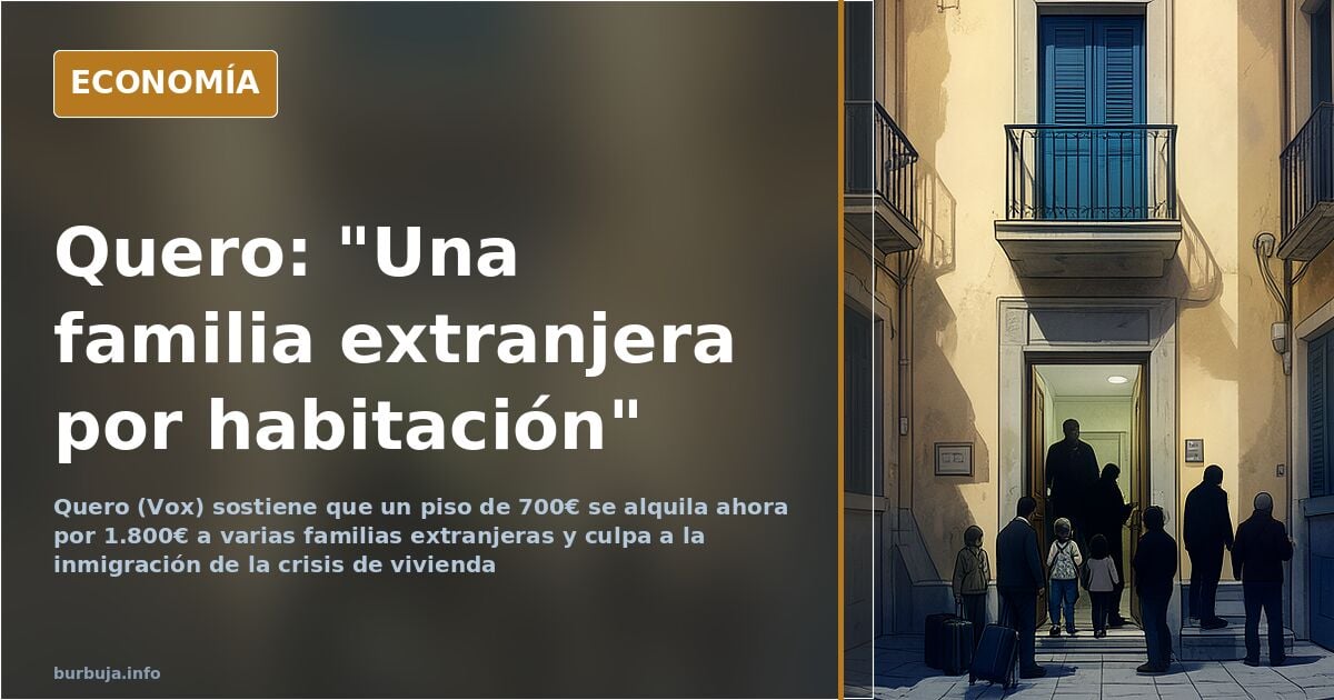 Ilustración editorial de un edificio de viviendas dividido en habitaciones con varias familias y una mesa con cuatro platos