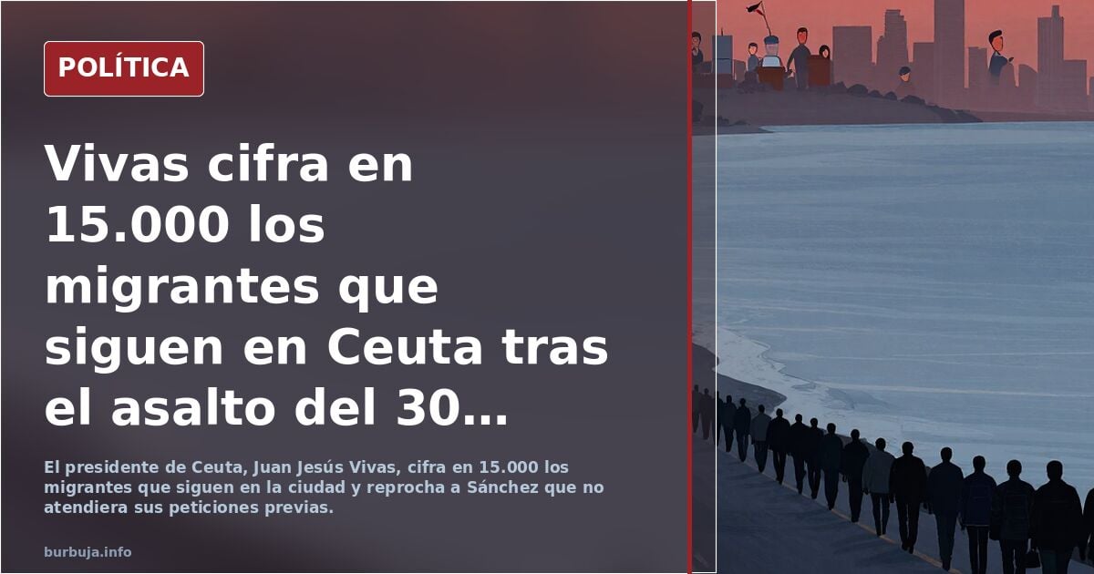 Vivas denuncia que aún hay 15.000 inmigrantes en Ceuta