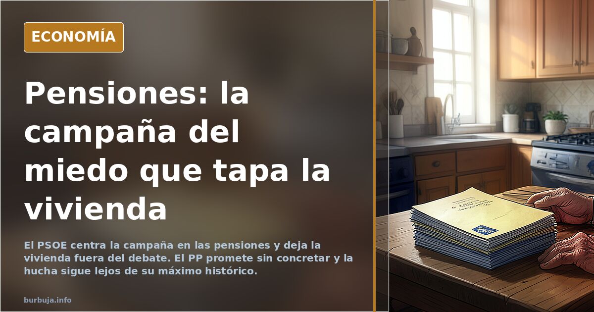 El PSOE agita las pensiones y deja la vivienda fuera del foco electoral