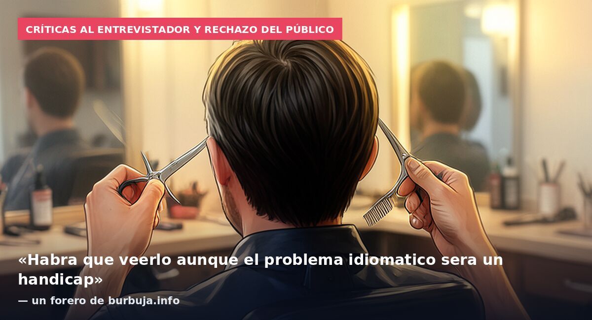 Críticas al entrevistador y rechazo del público: «Habra que veerlo aunque el problema idiomatico sera un handicap» — un forero de burbuja.info