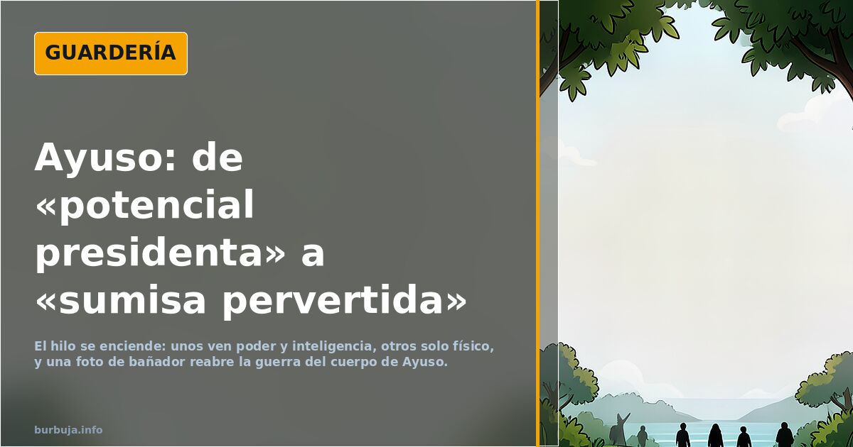 Ayuso: de «potencial presidenta» a «sumisa pervertida»