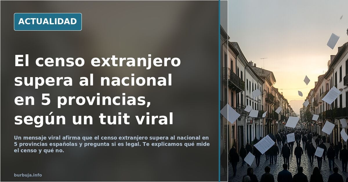 El censo extranjero supera al nacional en 5 provincias españolas. Cómo puede ser esto legal