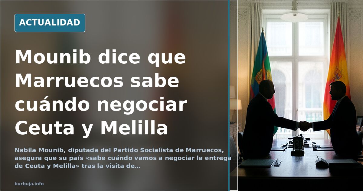 Moroccan MP says Morocco knows when to negotiate Ceuta and Melilla
