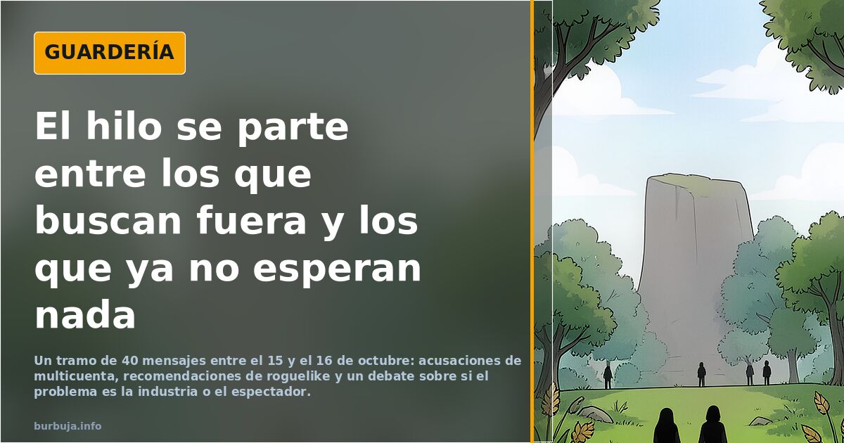 El hilo se parte entre los que buscan fuera y los que ya no esperan nada
