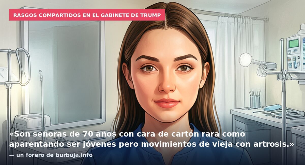 Rasgos compartidos en el gabinete de Trump: «Son señoras de 70 años con cara de cartón rara como aparentando ser jóvenes pero movimientos de vieja con artrosis.» — un forero de burbuja.info