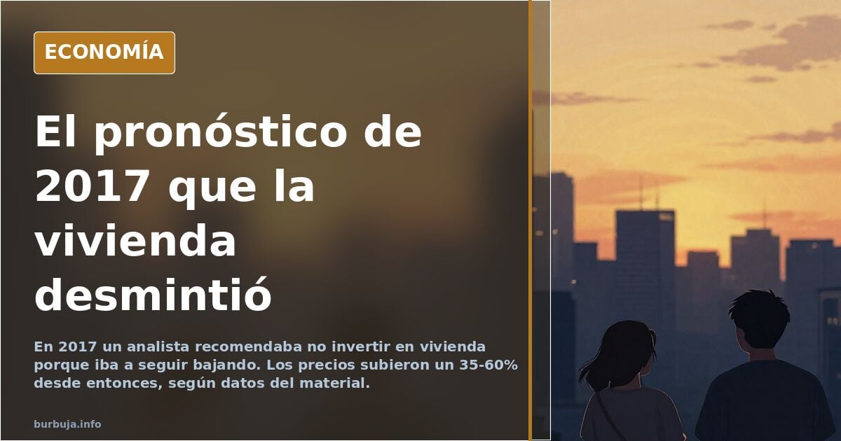 Un analista desaconsejó invertir en vivienda en 2017: subió un 50%