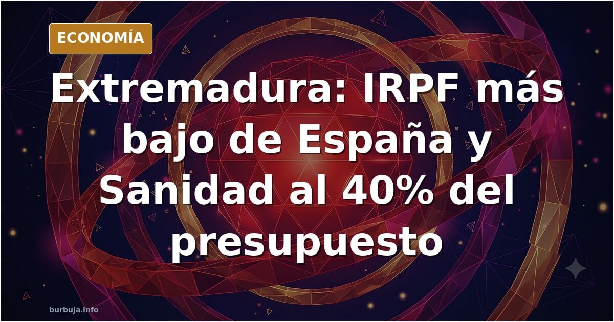 Presupuestos en Extremadura con Vox: Bajada para sanidad y subida del IRPF. Ah no, que es al revés.