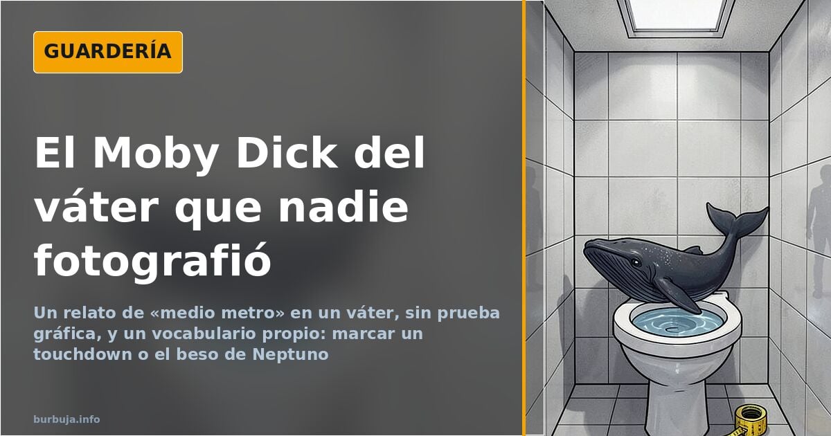 Ilustración de una taza de váter con una ballena dibujada en el agua, imagen del relato de evacuación intestinal