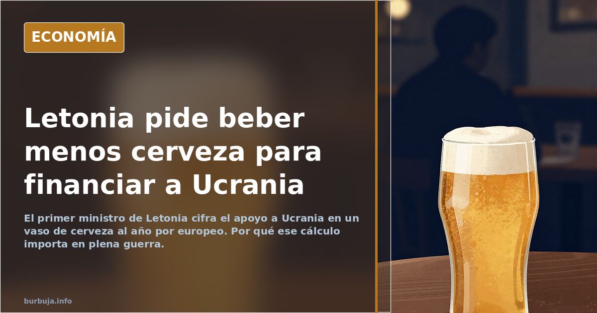 Primer Ministro de Letonia insta a los europeos a beber menos cerveza para ayudar a Ucrania.