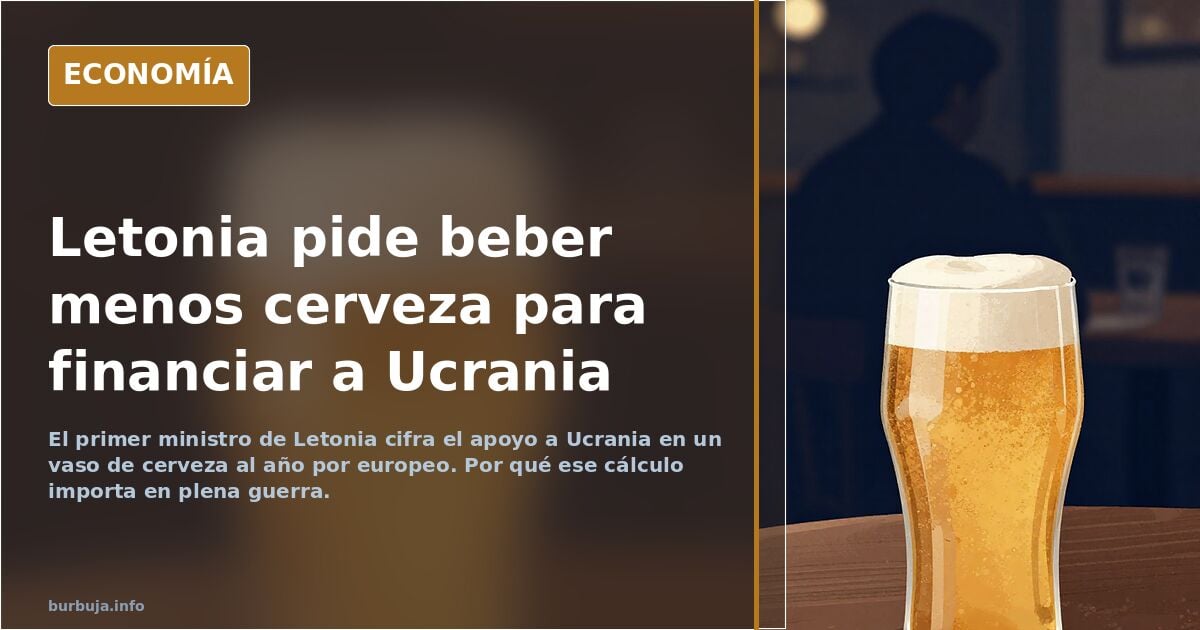 Primer Ministro de Letonia insta a los europeos a beber menos cerveza para ayudar a Ucrania.