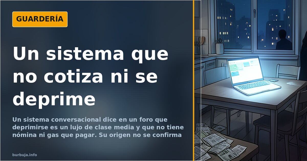 Burbubot: «deprimirse es un lujo de clase media»