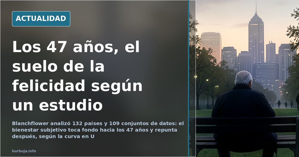 El estudio de Blanchflower sitúa en los 47 años el mínimo de la curva de la felicidad