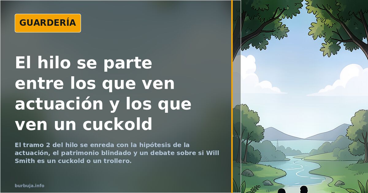 El hilo se parte entre los que ven actuación y los que ven un cuckold