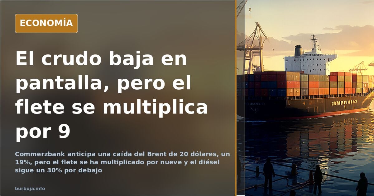 Commerzbank anticipa una caída del Brent de 20 dólares