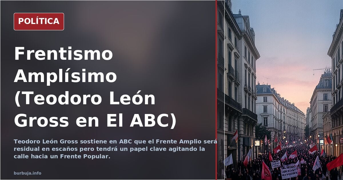 Frentismo Amplísimo (Teodoro León Gross en El ABC)