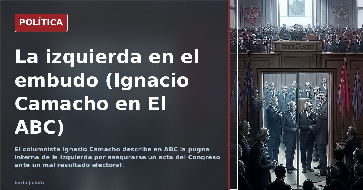 La izquierda en el embudo (Ignacio Camacho en El ABC)