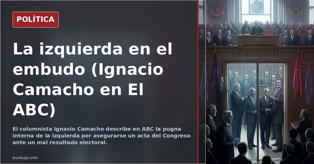 La izquierda en el embudo (Ignacio Camacho en El ABC)