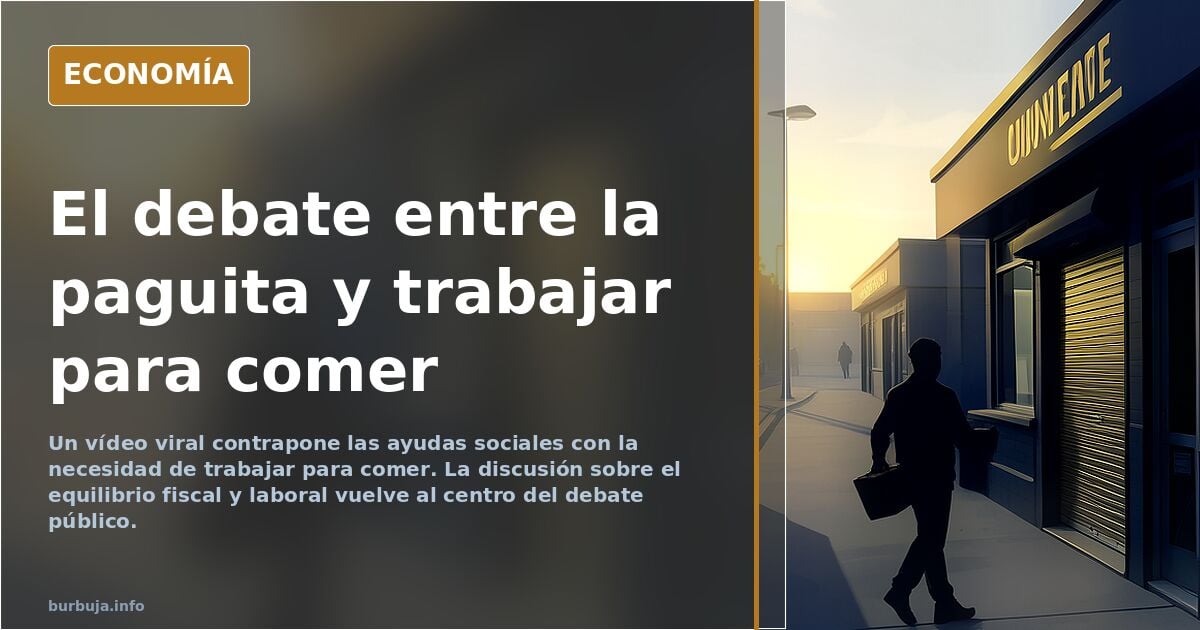 ¿Que preferís trabajar para conseguir comida y casa, o paguitas para subsistir como sea?